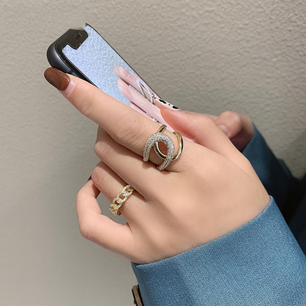 Zircon Cross Open Ring