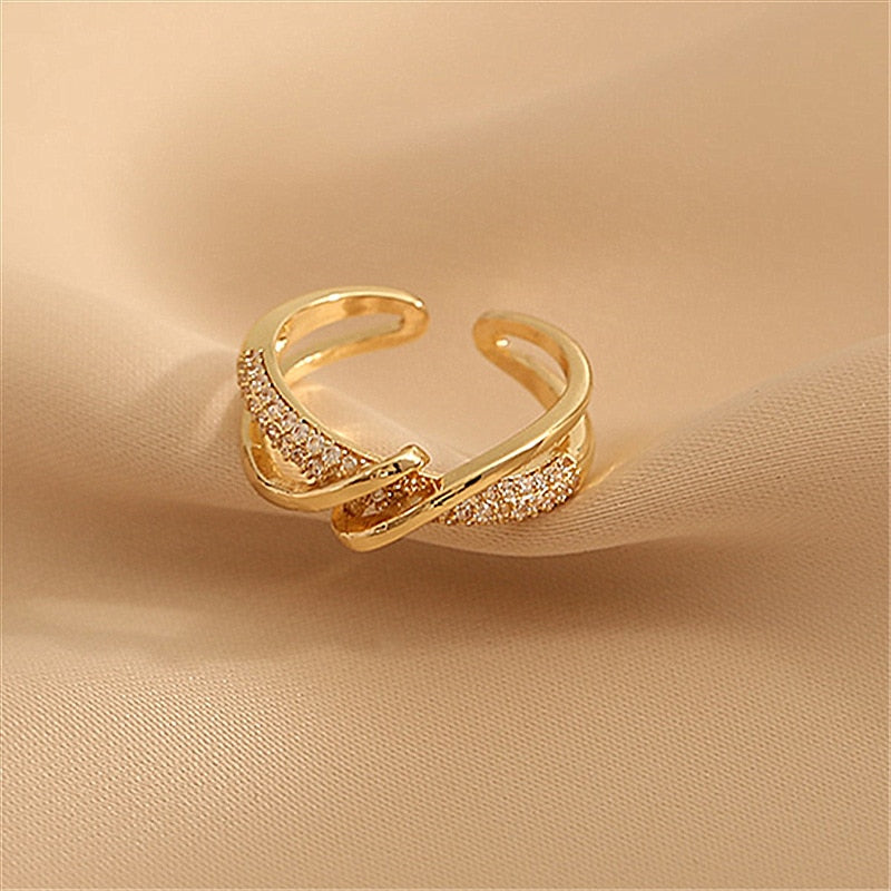 Korean Golden Cross Ring