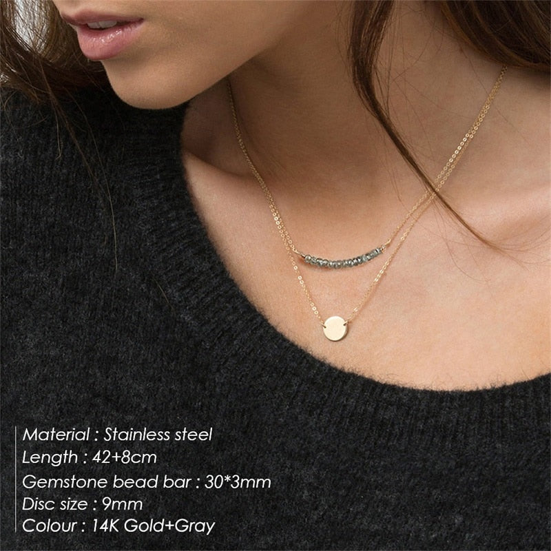 Stainless Steel Layers Necklace