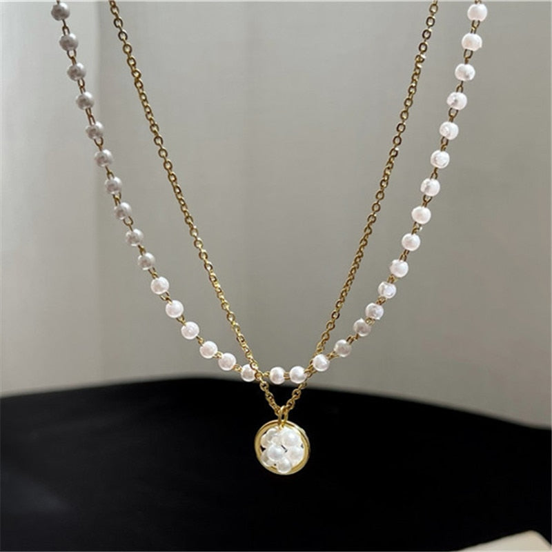 Pearl Double Necklace