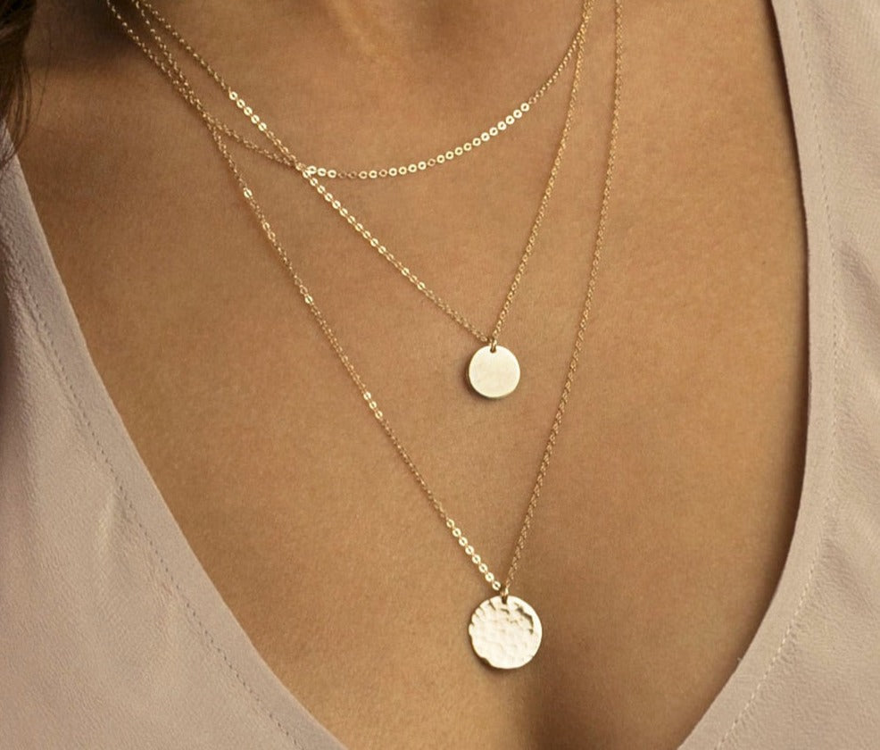 3pcs Separated Stainless Steel Layered Necklace