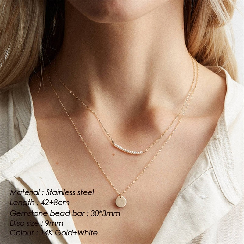 Stainless Steel Layers Necklace